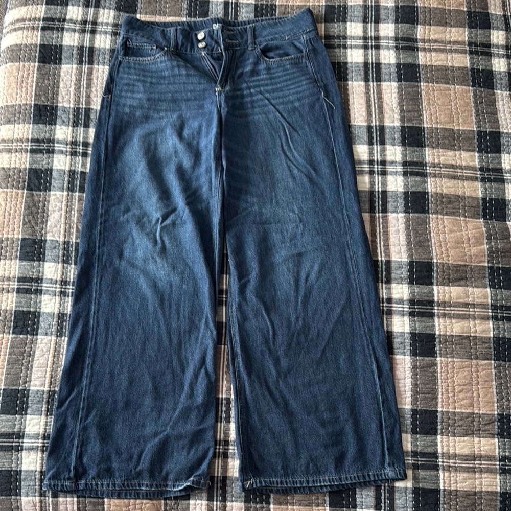 Rewash Blue Flare Wide Leg Jeans